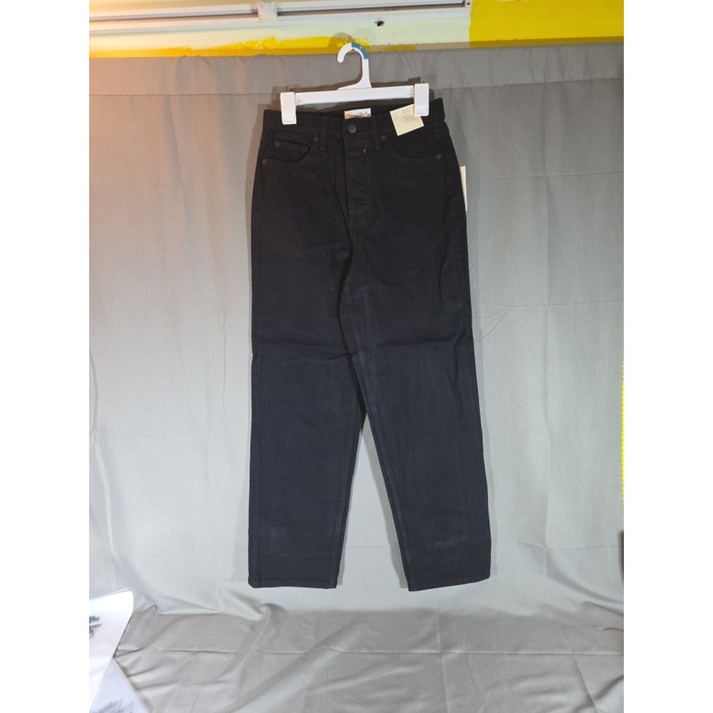 Universal Thread Highest Rise Straight Leg Jeans Black Comfort Stretch Size 6